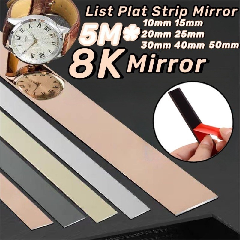 List Plat Strip Mirror Gold 5M Stiker Lantai Keramik Stiker Keramik List Keramik List Plat Strip Mir