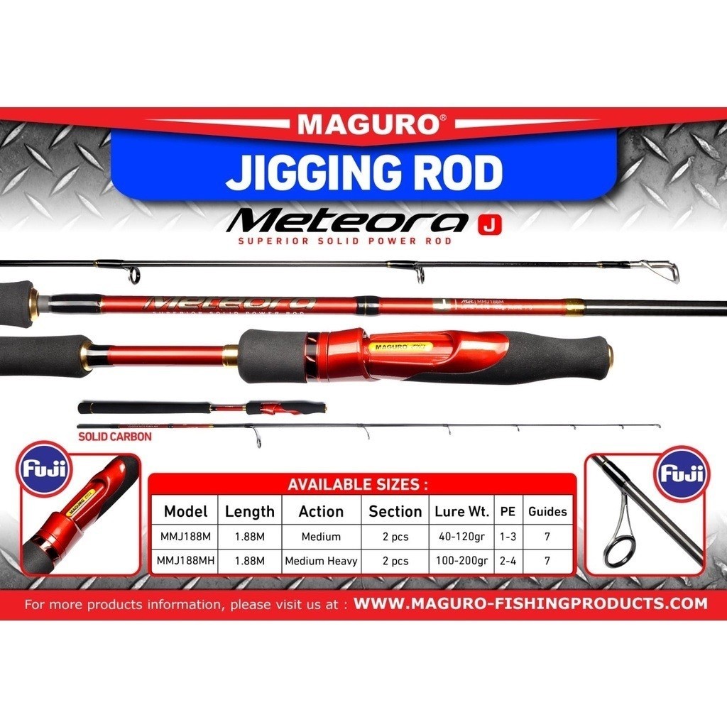 Joran MAGURO METEORA J | PE 1-3 | PE 2-4 | Rod Jigging | Dasaran