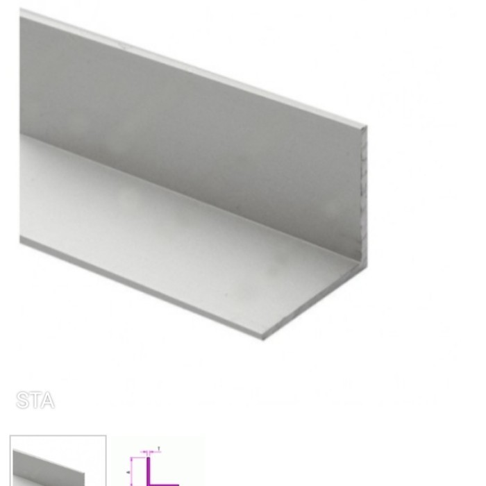 siku alumunium 3mm 25x25mm x 1 meter
