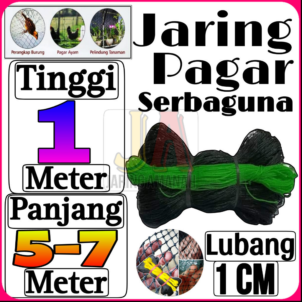 Jaring Ayam Lubang 1 cm Lebar 1 Meter / Jaring Pagar Ayam / Jaring Burung