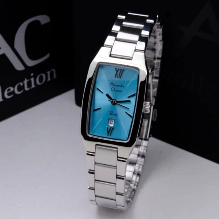 Jam Tangan Alexandre Christie Wanita AC 2455 ORIGINAL - Silver Blue