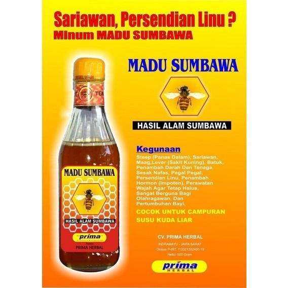 

Madu Sumbawa Prima Herbal ( Hasil Alam Sumbawa ) Isi 350ml Asli | Original