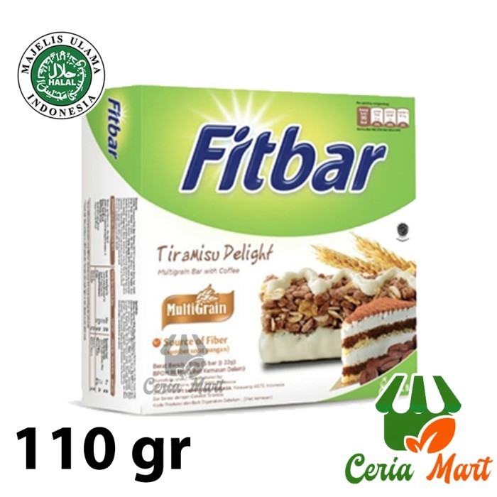 

Fitbar Tiramisu Delight Box 110 gr Snack Sereal Bar Cemilan DIet Sehat