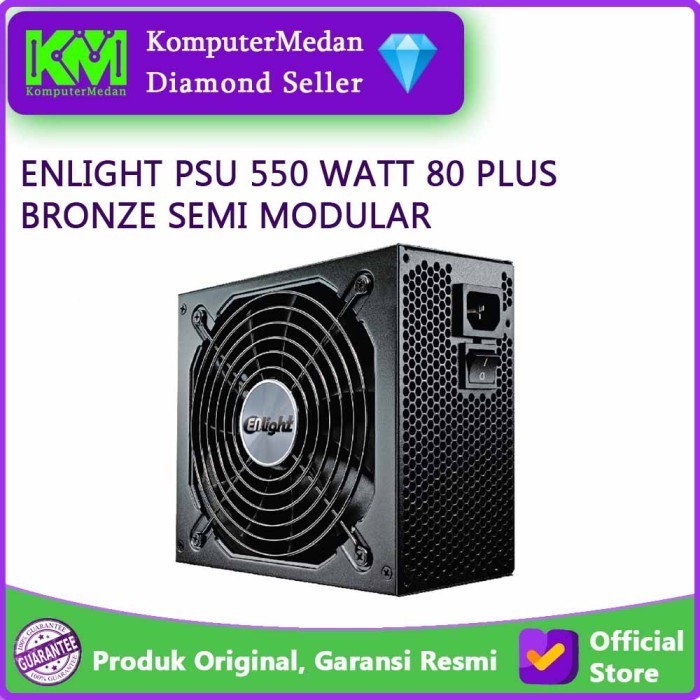 ENLIGHT PSU 550 WATT 80 PLUS BRONZE SEMI MODULAR