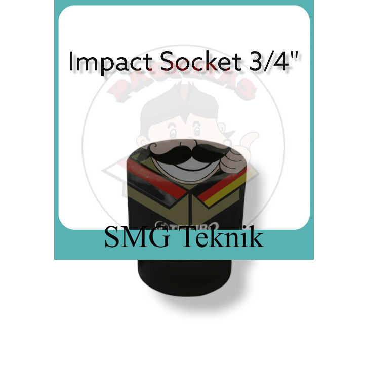 Best TEKIRO Kunci Sok Hitam Ecer 3/4" 17 18 sampai 41 mm Mata Impact Socket - 17 mm ESD894