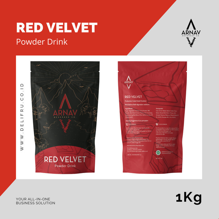 

[Ready] Red Velvet Powder Drink Arnav 1 Kg - Minuman Bubuk Red Velvet Premium