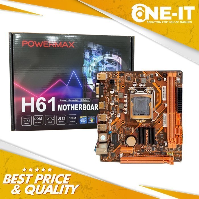 MOTHERBOARD POWERMAX H61 M.2 NVMe Intel SOCKET LGA 1155