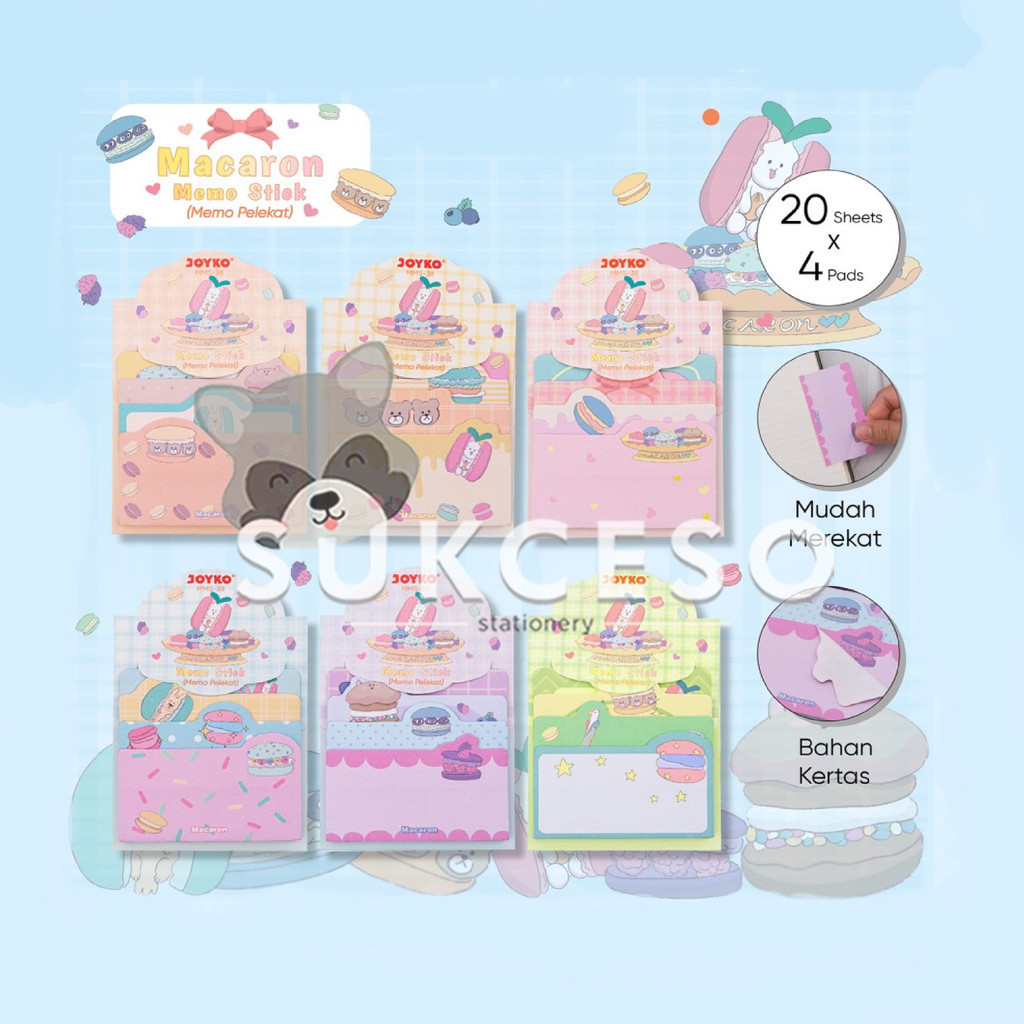 

Joyko Memo Stick MMS-38 Macaron Series Sticky Notes Kertas Memo Pelekat 80 Sheet