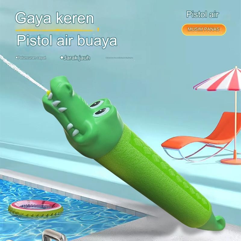 Mainan Pistol Air Buaya Anak Laki-laki, Mainan Pistol Air Pull-Out Bentuk Kreatif Pistol Air