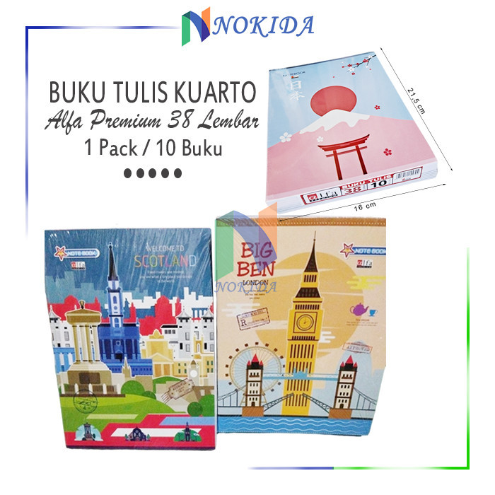 

Nokida Buku Tugas A5 Alfa Premium 38 Lembar (1 Pack/ 10 Pcs) / Buku Catatan Pendek / Peralatan Menulis / Write Book