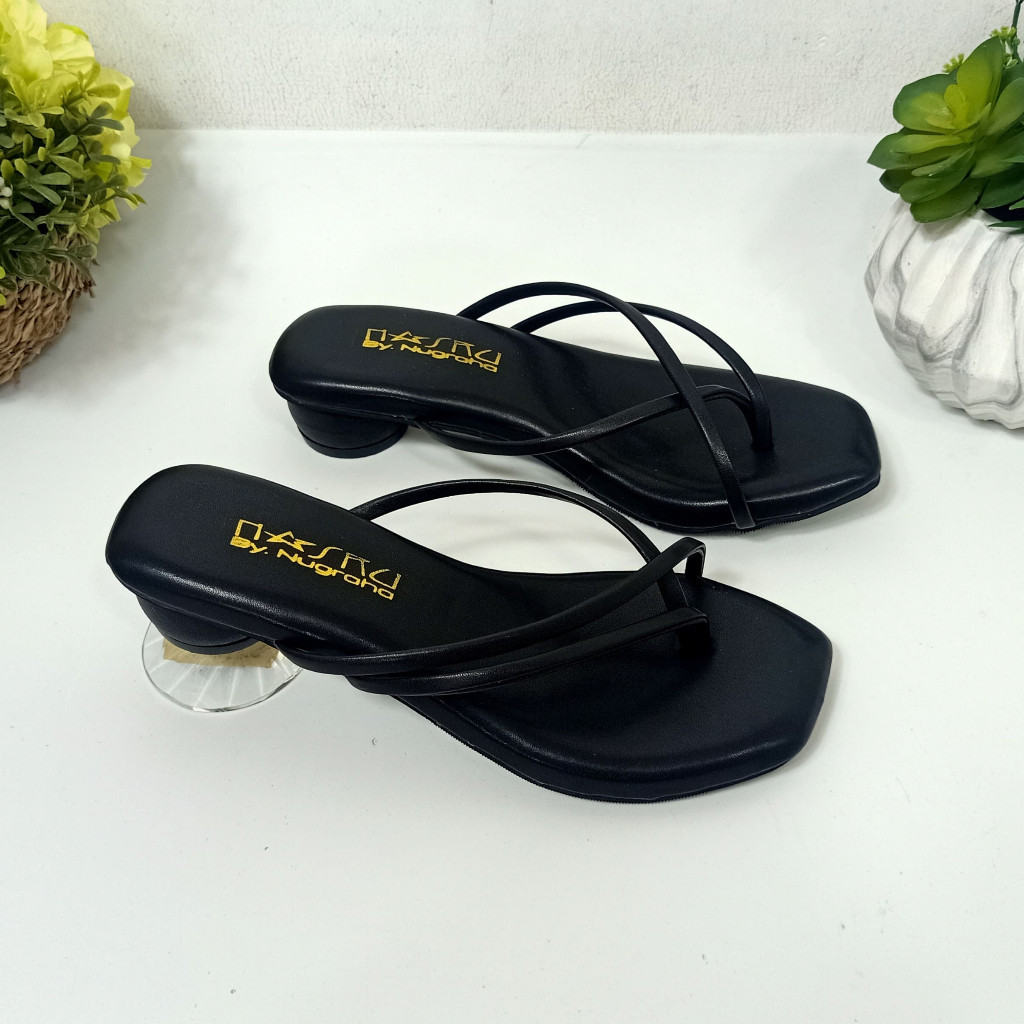 Sandal high heels bulan wanita 3 cm korea style
