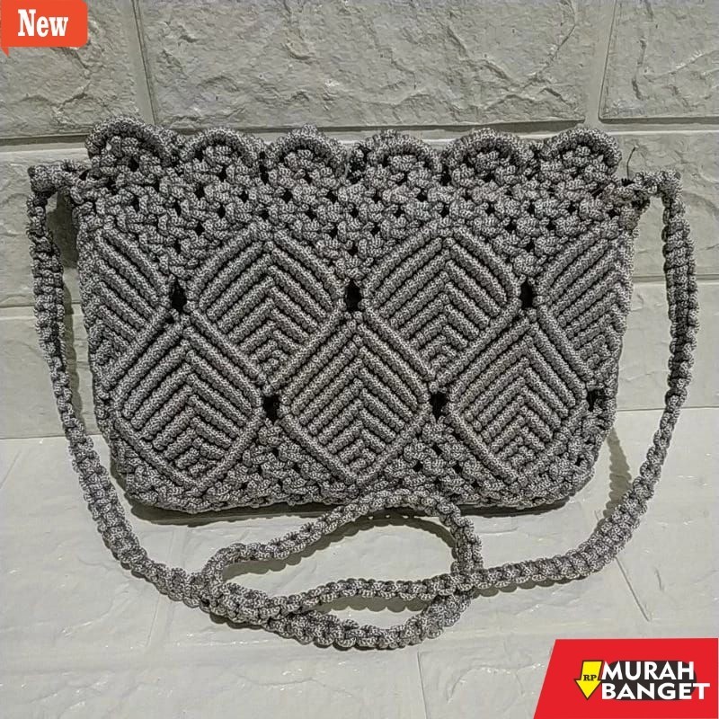 Selempang Wanita Kekinian tas talikur/tas selempang wanita/ tas selempang daun / tas rajut selempang