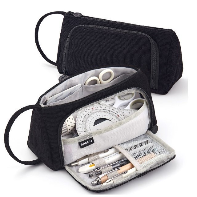 

✨LARIS✨ -Kotak Pensil ANGOO Corduroi / Tempat Pensil Pencil Case Angoo - Persegi Ungu