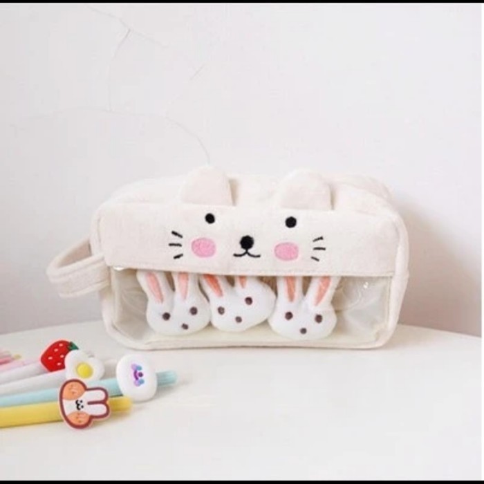 

✨LARIS✨ -Kotak Pensil Anak Soft Cute Cartoon Pencil Case Pin Bros Boneka Lucu - Orange Carrot