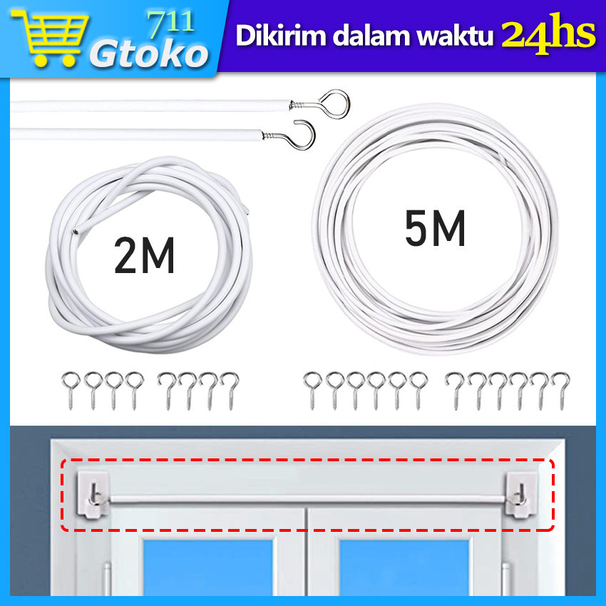 Kawat Spiral Gorden Kolong Dapur Tali Spiral Kabel Kawat Gorden Panjang 2 Meter / 5 Meter