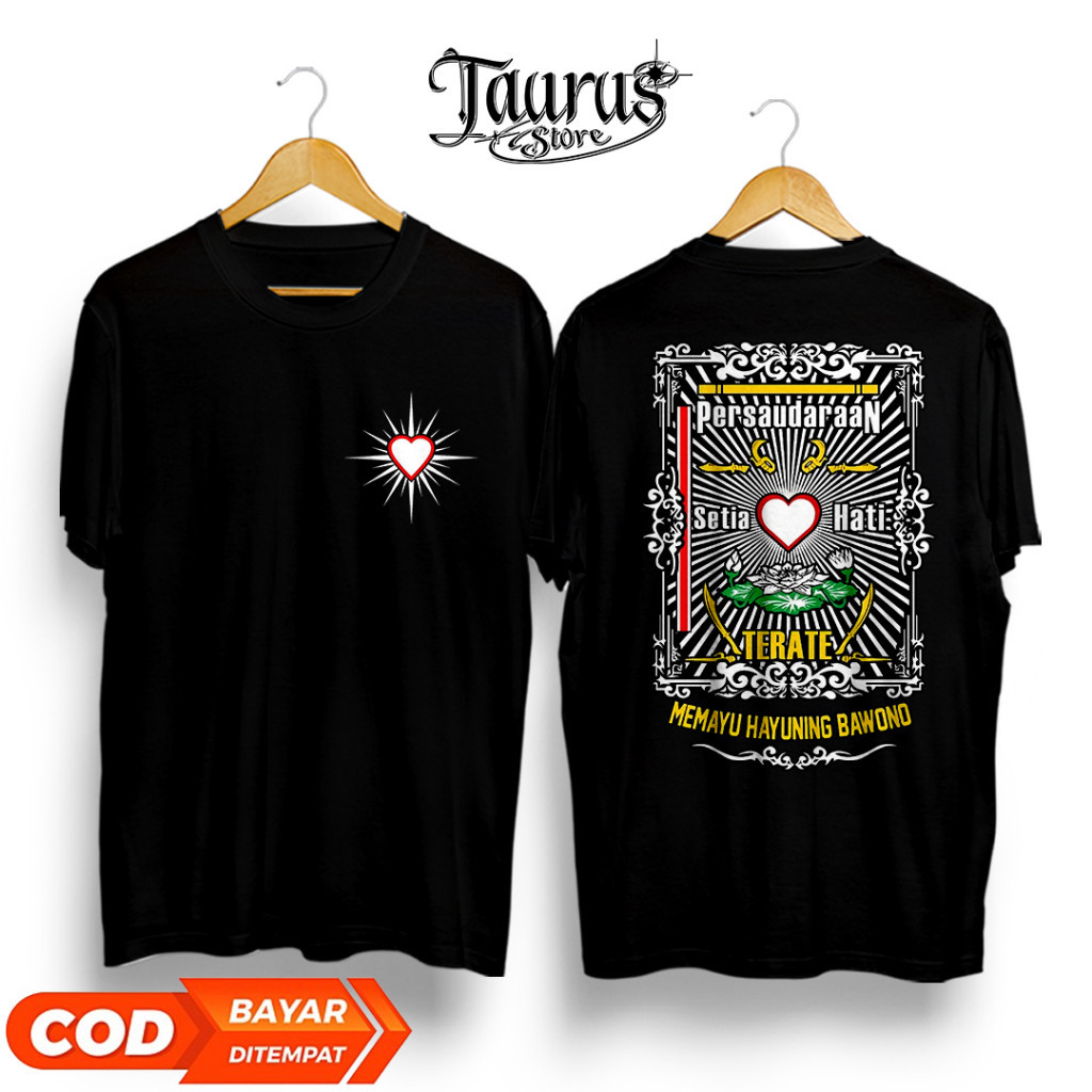 KAOS PSHT LOGO HATI BERSINAR  - KAOS PSHT MURAH-KAOS TERATE-BAJU SH TERATE KAOS SH TERATE-KAOS SRIKA