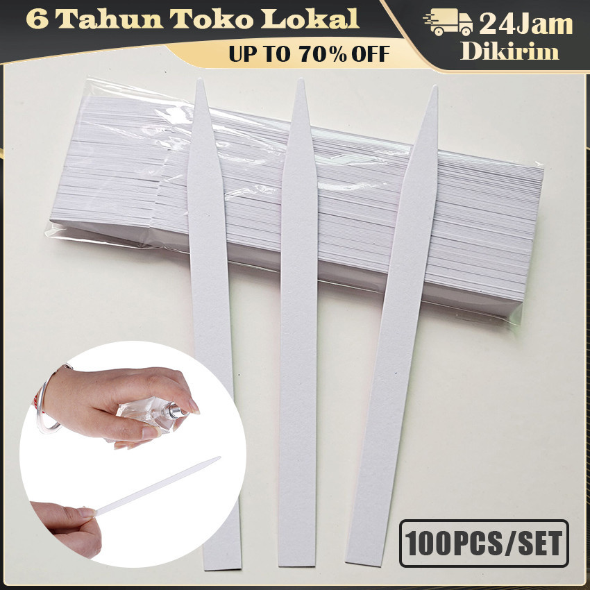 100 Strip Per-Book Smelling Strip Kertas Parfum Bentuk Spidol Polos / Kertas Sampel Parfum / Fragran