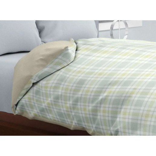 TRUU Essence Bed Cover Mix Tartan Romantic Calm Beige TR.BC021 Microfiber 210x240 cm Ultra-Soft Bedd