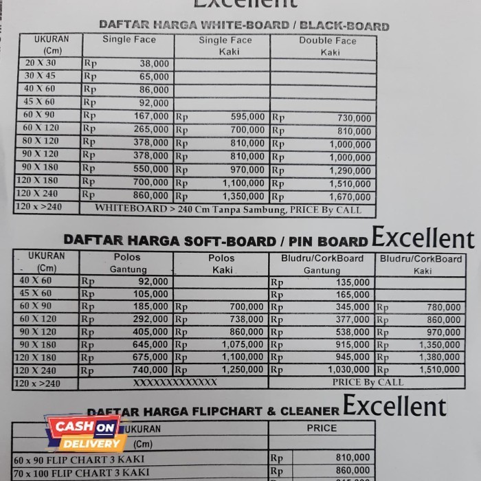 

✨LARIS✨ -Whiteboard magnit Excellent 90x180 free ongkir untuk Wilayah Dki