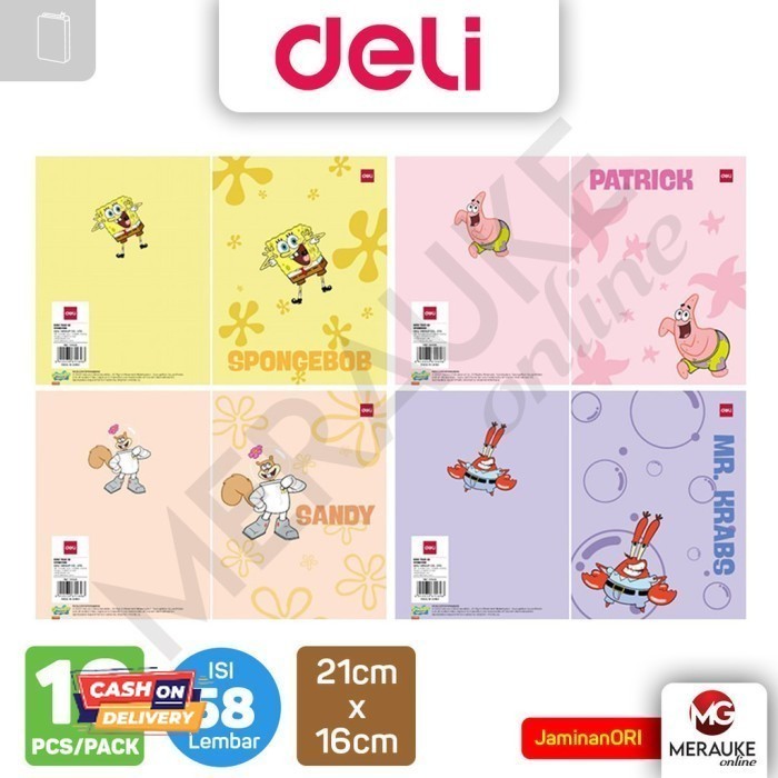 

✨LARIS✨ -Buku Tulis DELI 58 Lembar Karakter (1 Pack isi 10 Buku) - One Piece