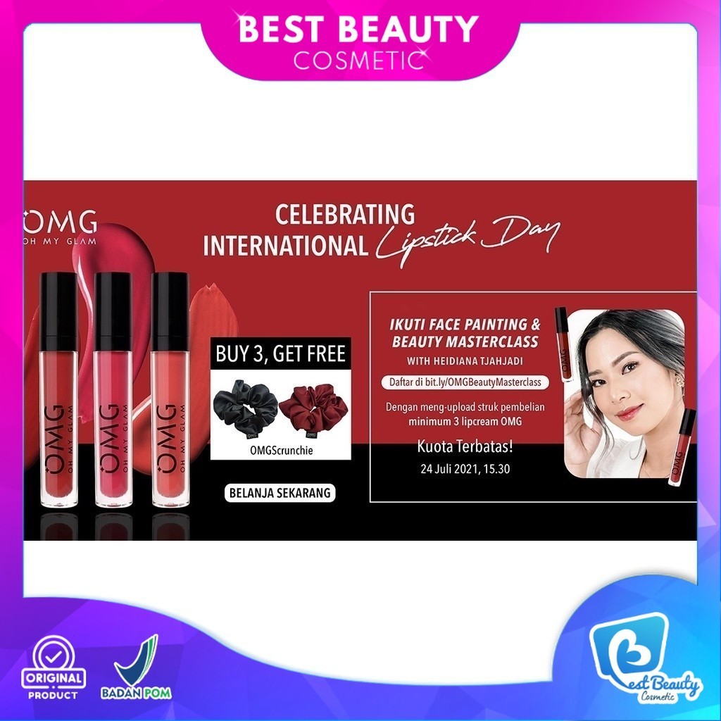 OMG Gift Scrunchie | OMG Gift Kunciran | OMG Lipstick | OMG Voucher | Best Beauty Cosmetic