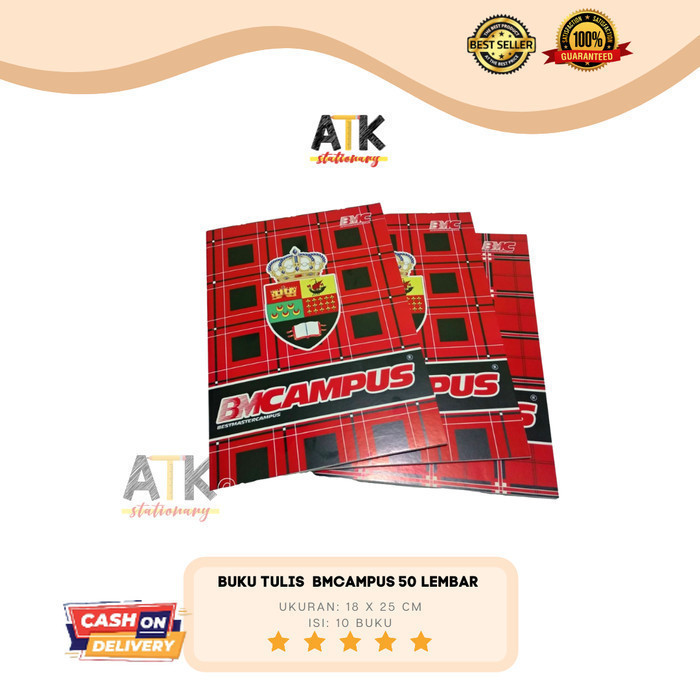 

✨LARIS✨ -Buku Tulis BMC Boxy BM Campus 50 Lembar atk