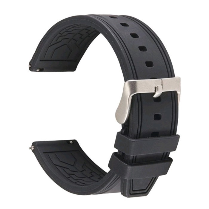 [TERMURAH] Strap Rubber Omega X Swatch Tali Jam Tangan Moonswatch 20mm Qrelease - Hitam