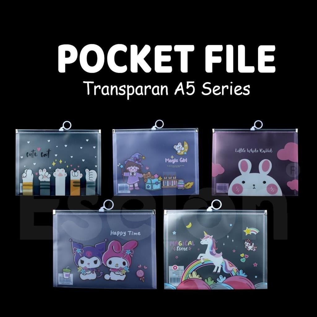 

POCKET FILE A5 KARAKTER SANRIO KUROMI MELODY / MAP ZIPPER A5 SANRIO