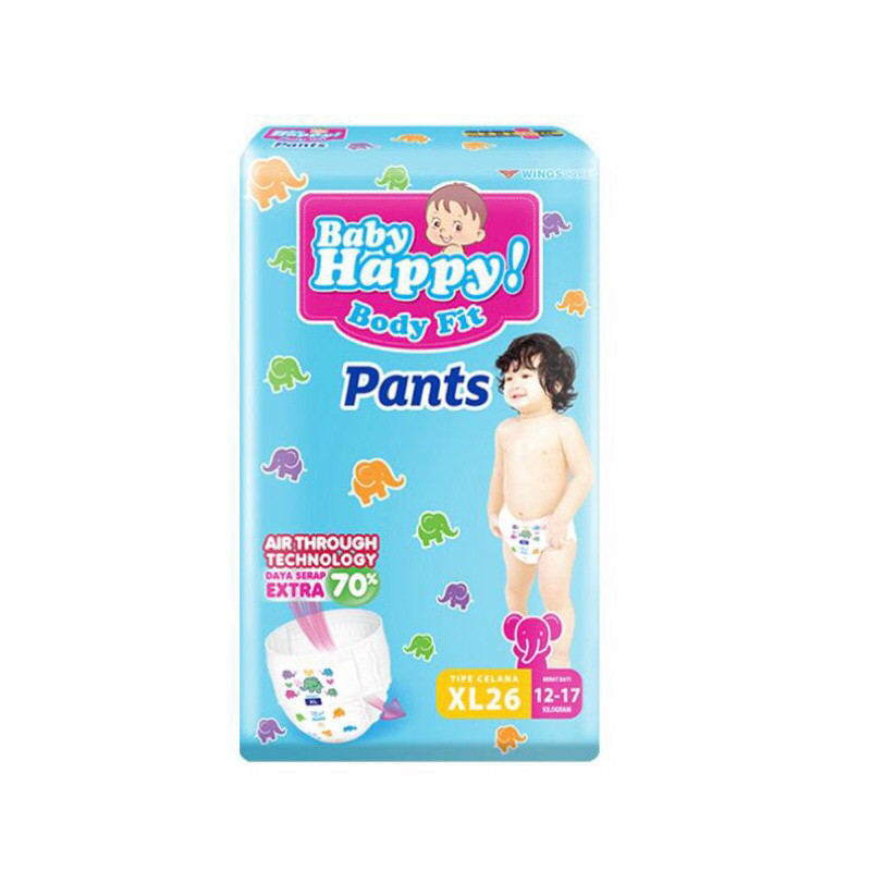 Baby Happy Pants XL26 Murah Popok Celana Bayi Ball & Saset Sachet