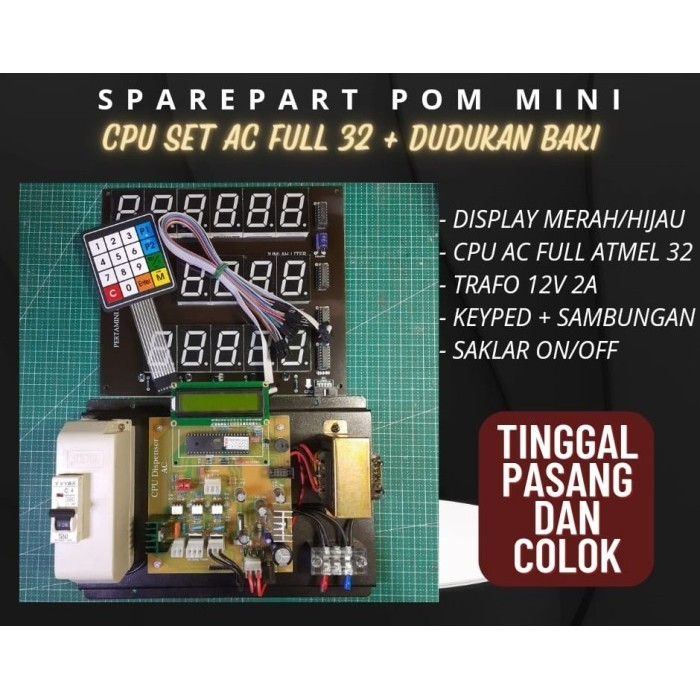 Paket Modul Dudukan Plat Saklar CPU Pom Mini Digital