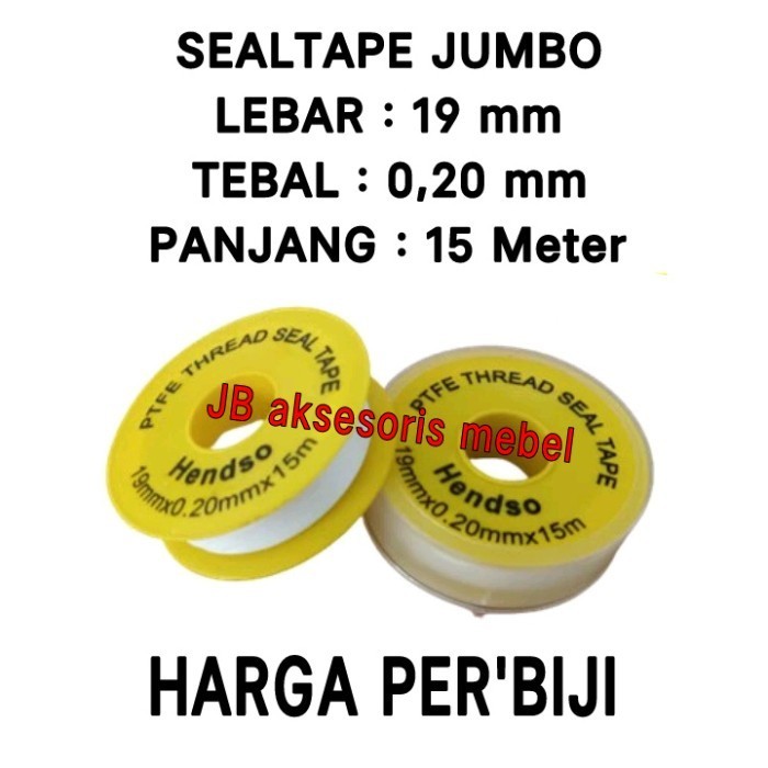 

SEALTAPE SEAL TAPE BESAR 15 METER / ISOLASI SOLASI KERAN KRAN PIPA AIR