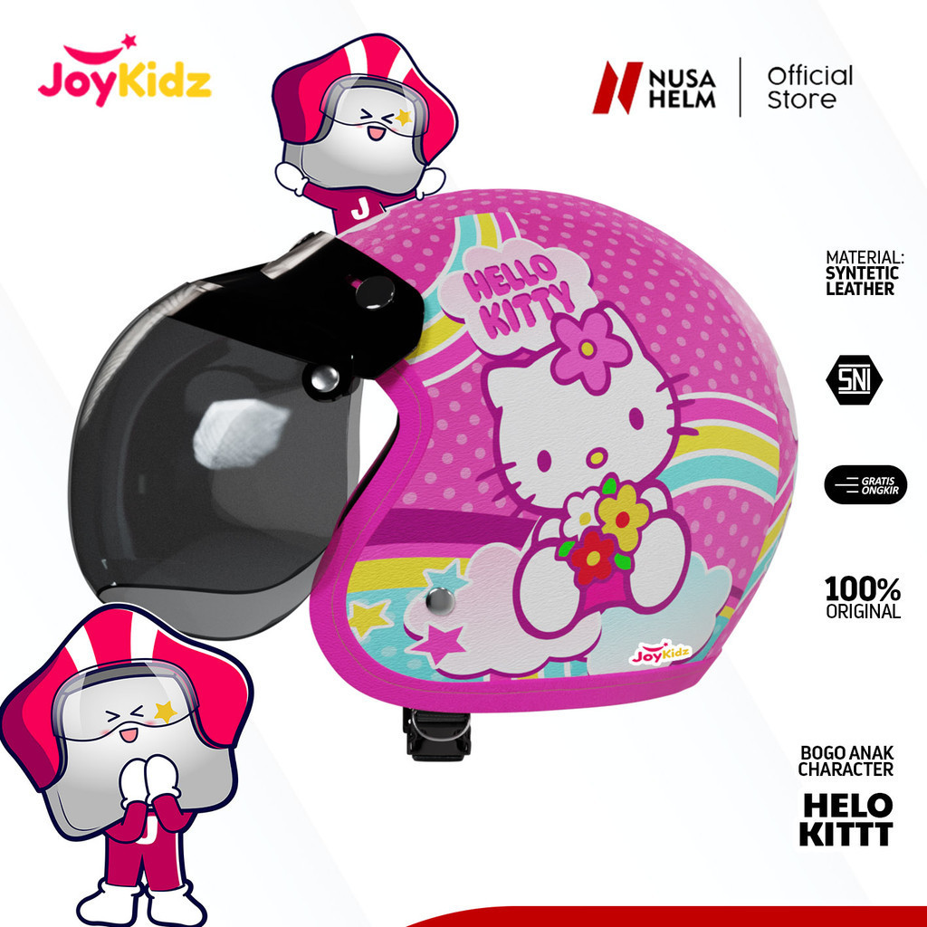 Helm Bogo Anak Usia 2-7 Tahun Karakter Hello Kitty Kecil Ringan