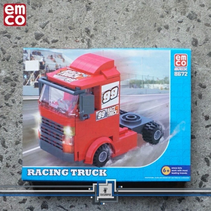 Emco Brix Racing Truck 8672 Bricks Block Not Lego