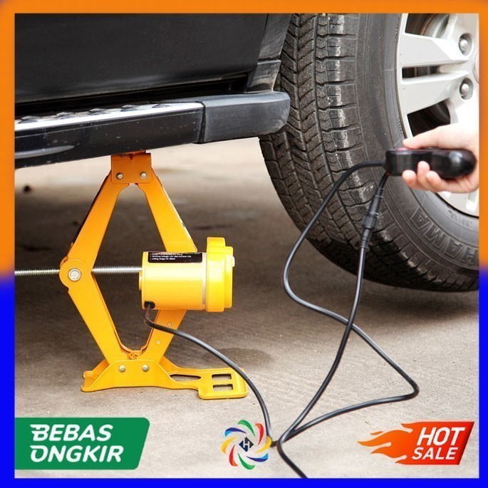 Set Dongkrak Mobil Elektrik Hidrolik 12V 2 Ton