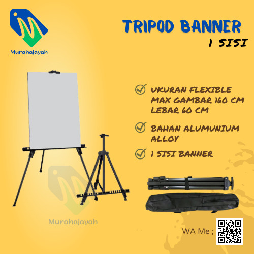 Tripod Display Banner | Tripod 1 Sisi | Standing Banner | Frame Standing