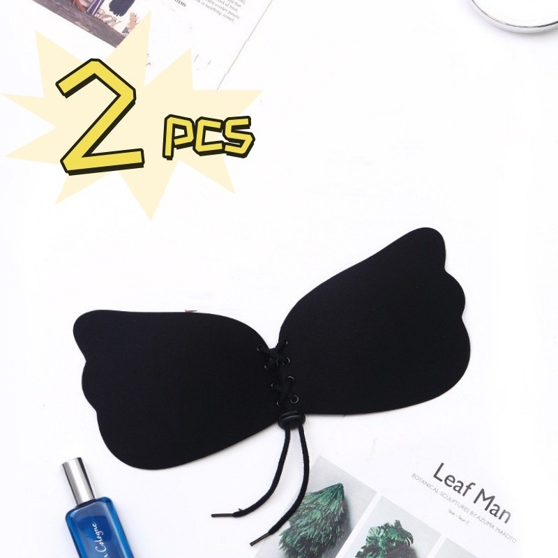 

2 Pcs Wanita Bra Wings Strapless Bra Lingerie Tidak Kawat Tidak Tali Bra Magic Bra Ukuran C