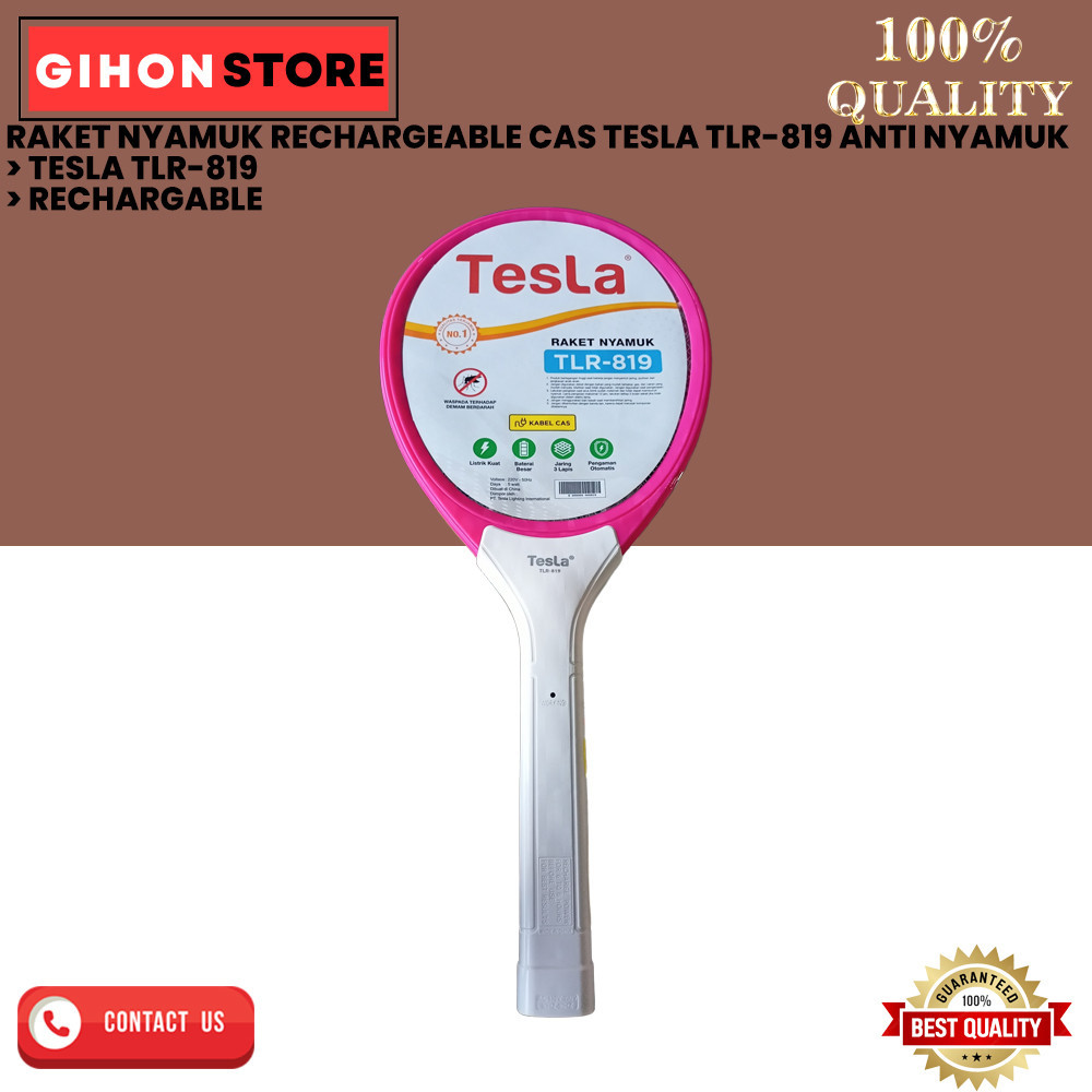 RAKET NYAMUK RECHARGEABLE CAS TESLA TLR-819 ANTI NYAMUK