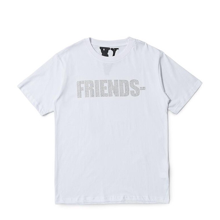 original design Streetwear Tshirt High Street Vlone New Loose Hot Diamond Flash Diamond Big V Casu c