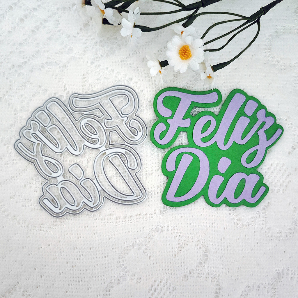 

Spanish Happy Birthday Tree Candle Deer 26 English Alphabet Metal Cutting Dies Stencils For DIY Scrapbooking Embossing