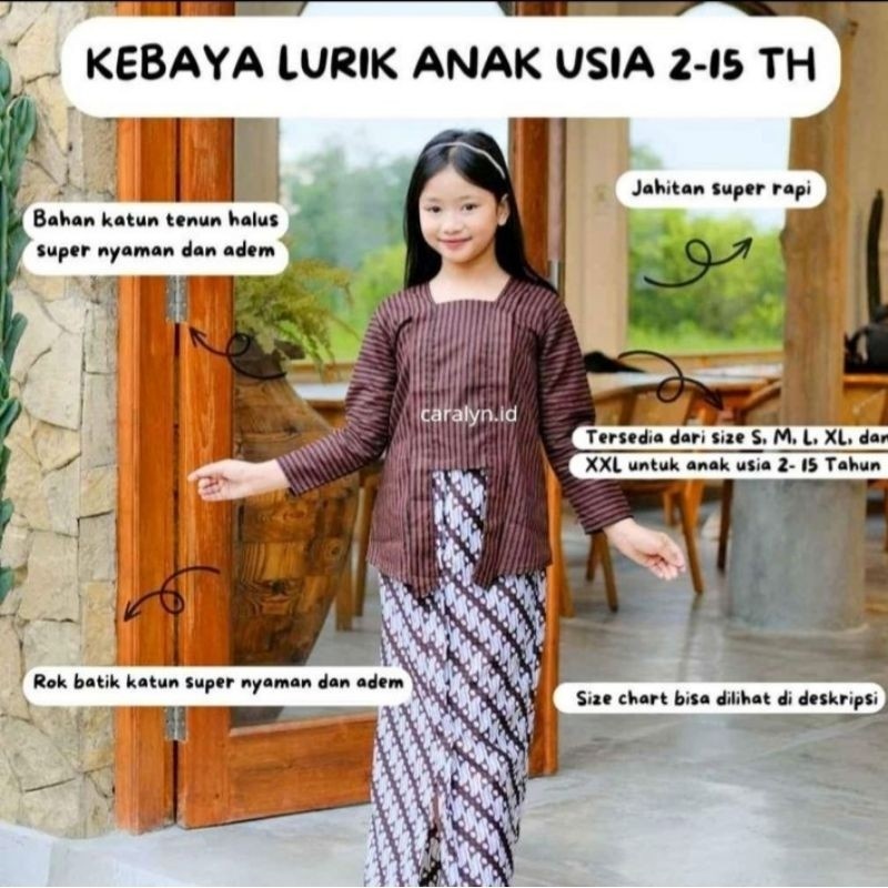 LURIK kebaya lurik anak perempuan