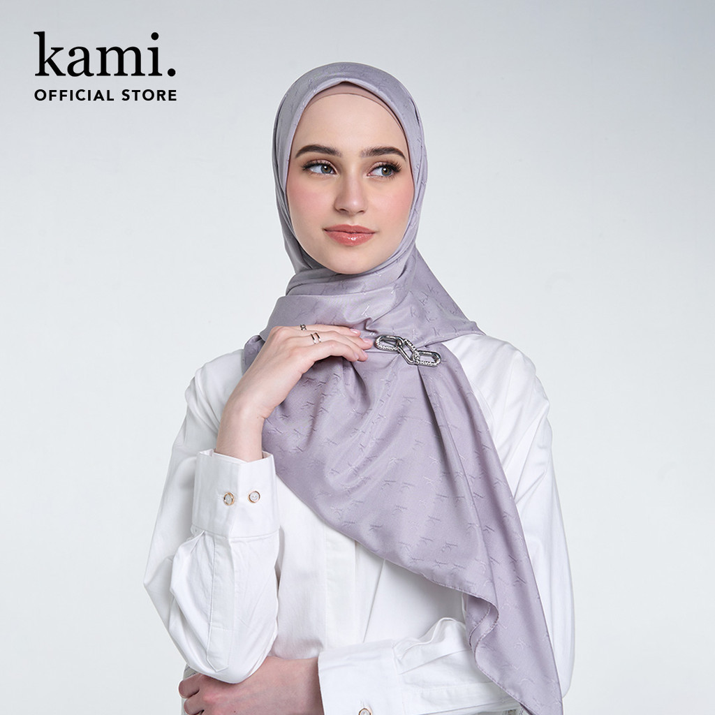 Kami Airy Jacquard Voile Scarf Plain Hijab Segi Empat Voal