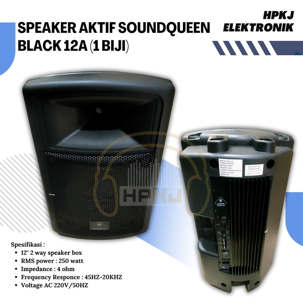 Speaker Active Soundqueen BLACK 12 A Speaker Aktif 12 inch SQ BLACK 12A