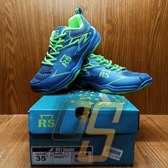 Sepatu Badminton ANAK RS JF 891 JR (Hijau) 100% ORIGINAL - 34