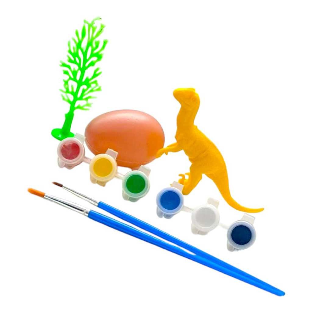 Mainan DIY COLORING DINO + EGG / mewarnai dino dan telur painting dino telur '
