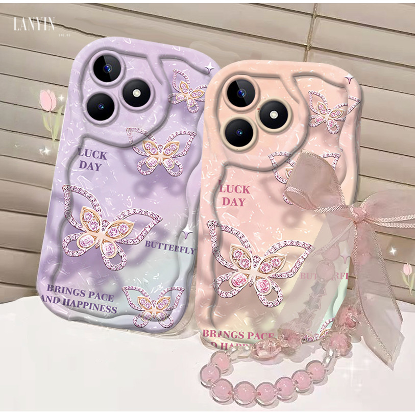 Casing hp ITEL P40 Plus P50 P55 Plus S23 S23Plus itelA04 A05S A60 A70 RS4 Lanyard Orange Purple Flow