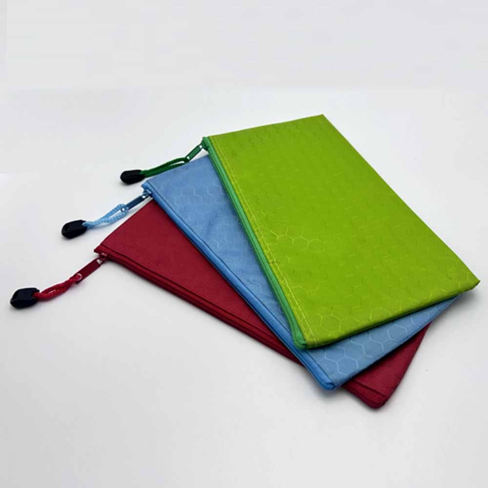 

3Pcs Thicken Gridding Waterproof Zip Bag 4.5X8.8inch Document Pen Filing Products Pocket Folder Stationery pen Storage Bags