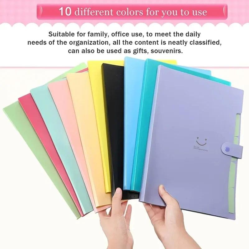 

Letter A4 Paper 5 Pockets Expanding File Folder Pockets Accordion Document Organizer