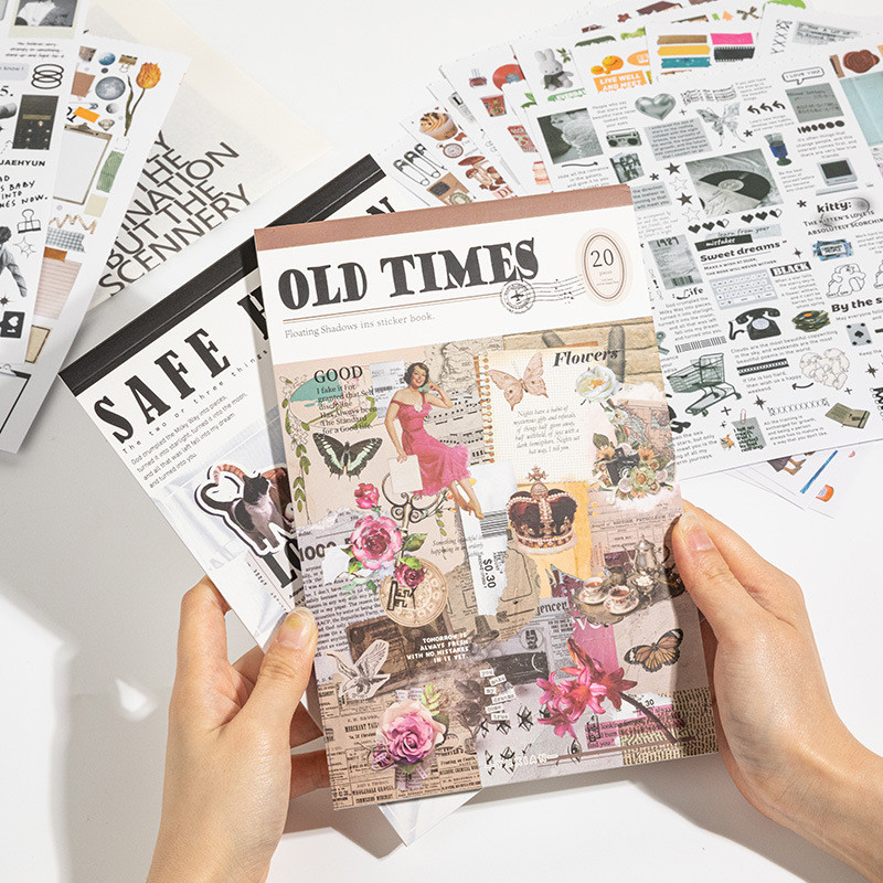 

Mr. Paper, 2 Styles, 20 Sheets Each, Instagram Style Fun Illustration Stickers DIY Handmade Decorative Material Sticker Book