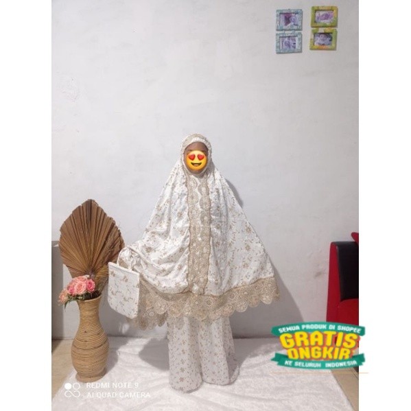 Mukena Anak Tanggung Prada mukena anak rayon murah mukena anak renda mukena anak tas slempang/ sage 