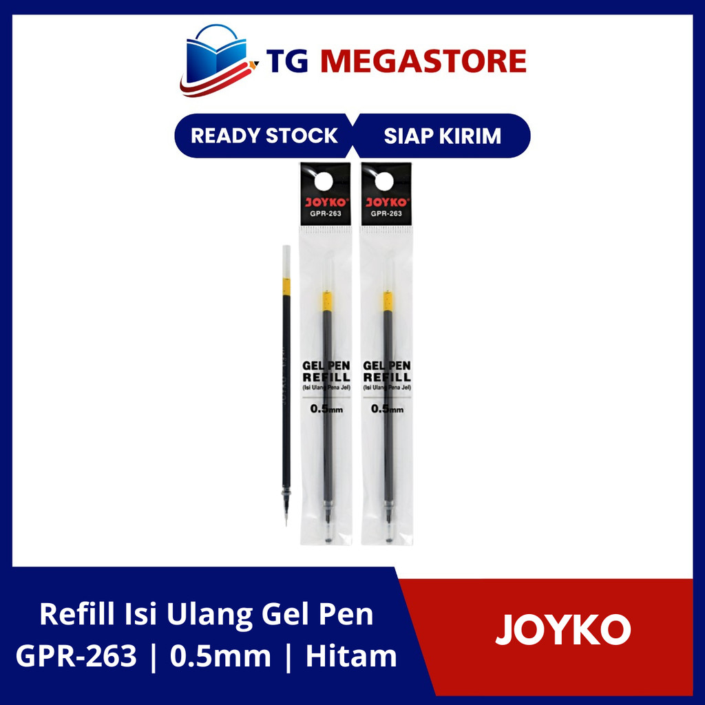 

Refill Isi Gel Pen Joyko 0.5mm Hitam - GPR-263 GPR-405
